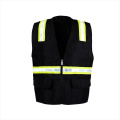 High visibility china black reflective security custom elastic safety vest
